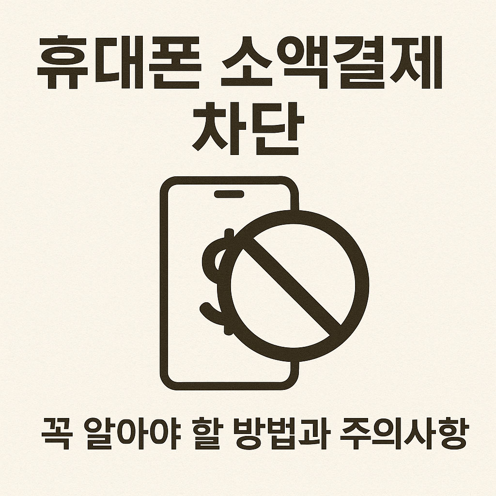 휴대폰 소액결제 차단, 꼭 알아야 할 방법과 현실적인 필수 주의사항