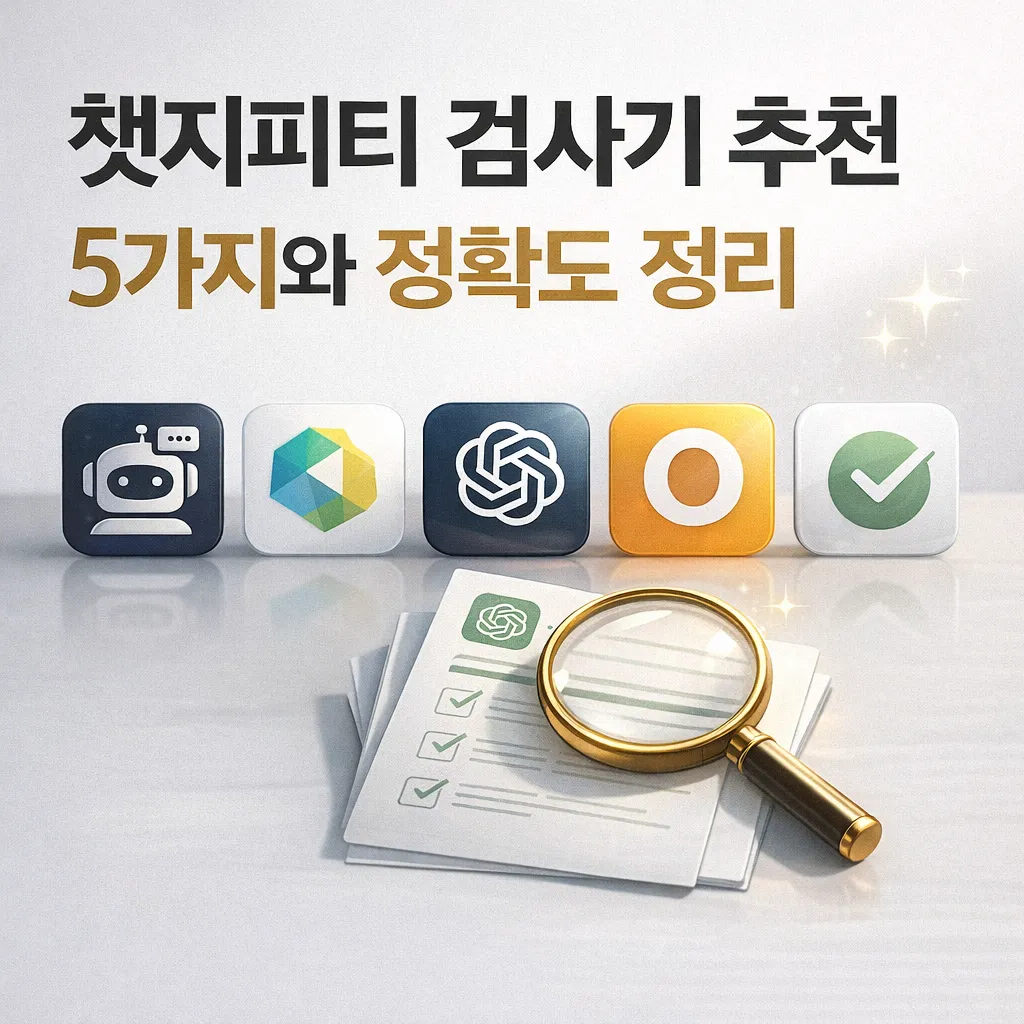 챗지피티 검사기 추천 5가지와 정확도 정리!